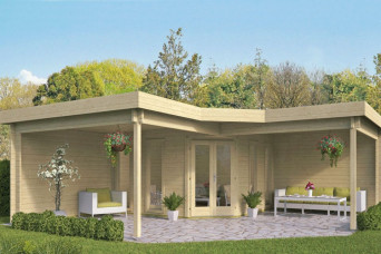  Tuindeco | Tuinhuis Jutka met Overkapping 202818-31
